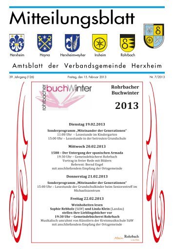 Ausgabe 07/2013 - Verbandsgemeinde Herxheim