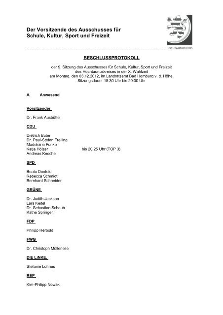 9. Protokoll SKSF 03.12.2012 - Hochtaunuskreis
