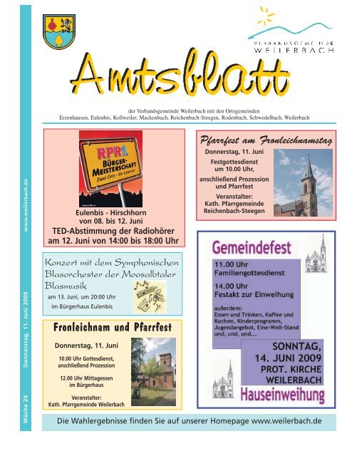 Fronleichnam und Pfarrfest - Verbandsgemeinde Weilerbach