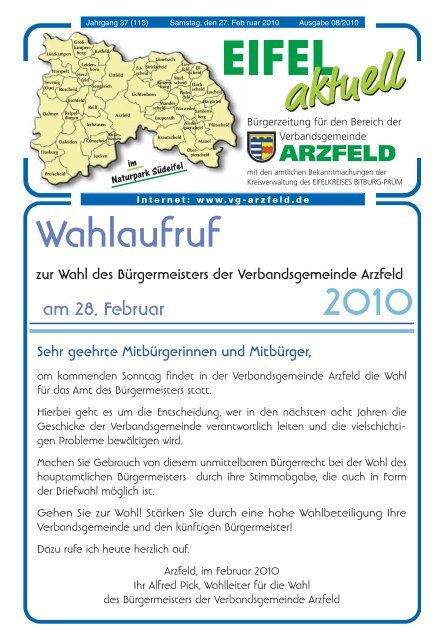 Ausgabe 08 - Verbandsgemeinde Arzfeld