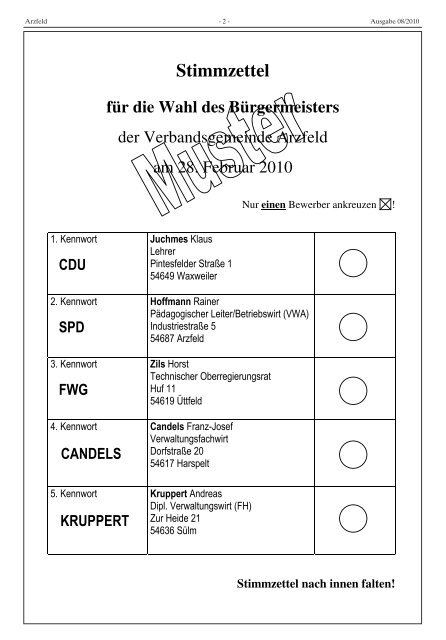 Ausgabe 08 - Verbandsgemeinde Arzfeld