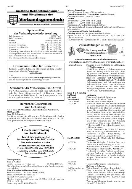 Ausgabe 08 - Verbandsgemeinde Arzfeld