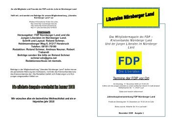 Termine der FDP vor Ort - Junge Liberale