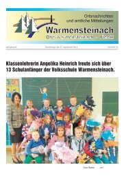 Klassenlehrerin Angelika Heinrich freute sich ... - Warmensteinach