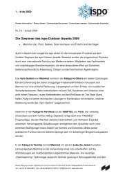 Die Gewinner des ispo Outdoor Awards 2009 - Diamir