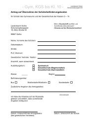 Antrag für Gymnasium und Gesamtschule - Landkreis Gotha