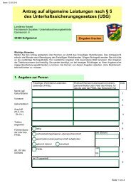 Antrag auf allgemeine Leistungen nach § 5 des ... - Landkreis Kassel