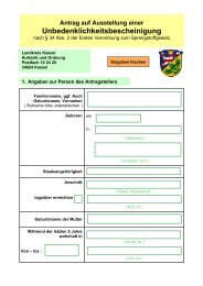 Unbedenklichkeitsbescheinigung - Landkreis Kassel