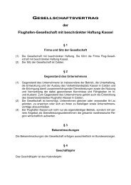 9.31 Gesellschaftsvertrag der Flughafen GmbH ... - Landkreis Kassel