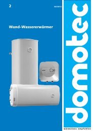 2 Wand-Wassererwärmer - Domotec AG