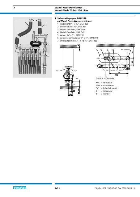 2 Wand-Wassererwärmer - Domotec AG