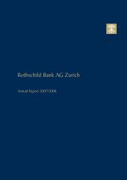 Rothschild Bank AG Zurich - Rothschild | Private Banking & Trust