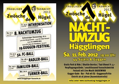 Sa. 11. Feb. 2012 19.00 Uhr - Bachdole