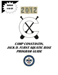 2012 Camp Constantin, Jack D. Furst Aquatic Base Program Guide