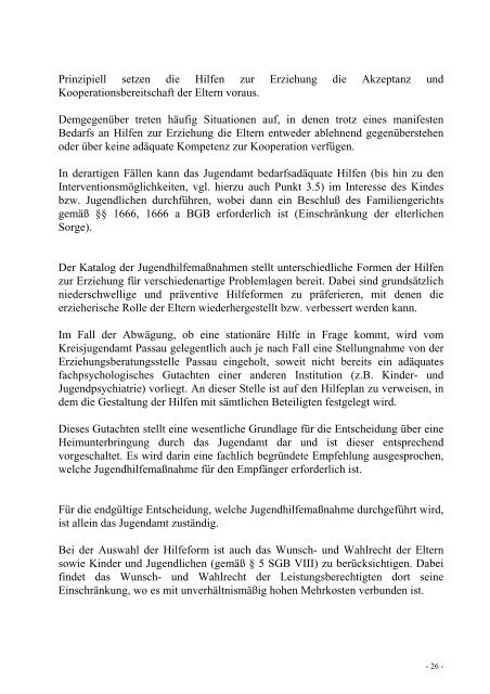 Jugendhilfeplan des Landkreises Passau ... - Landkreis Passau