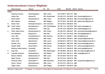 Seniorenorchester Luzern Mitglieder