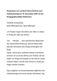 Ansprache von Landrat Hanns Dorfner - Landkreis Passau