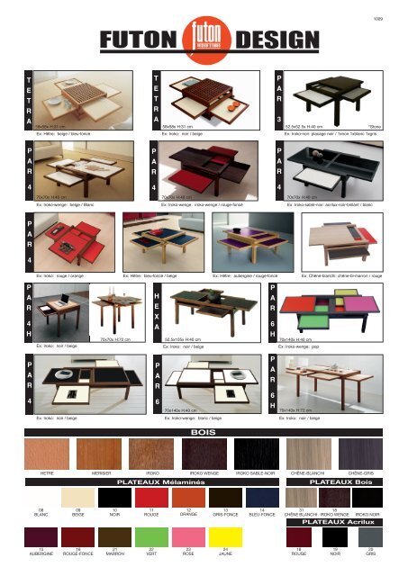 TABLES ALTERNATIVES - Futon Design