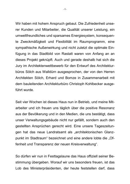 Einweihungsrede von Landrat Jürgen Bäuerle.pdf - Landkreis Rastatt