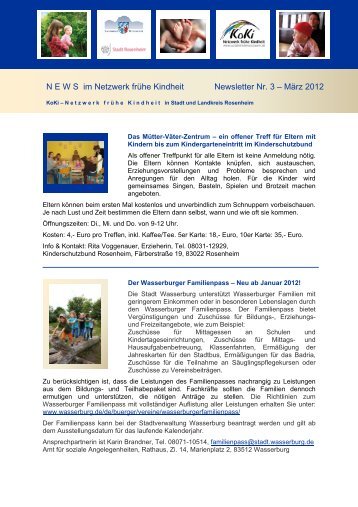 Newsletter Koki-Netzwerk Frühe Kindheit Nr. 3 - Stadt Rosenheim