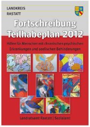 Fortschreibung Teilhabeplan 2012 - Landkreis Rastatt