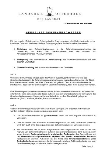 merkblatt schwimmbadwasser - Landkreis Osterholz