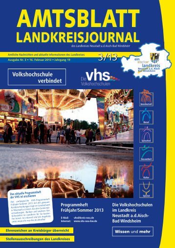 Volkshochschule verbindet - Landkreis Neustadt an der Aisch - Bad ...