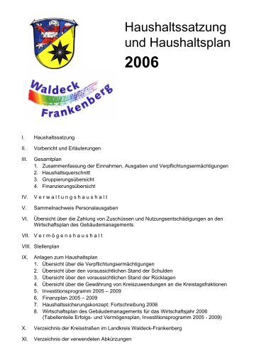 2006 - im Landkreis Waldeck Frankenberg