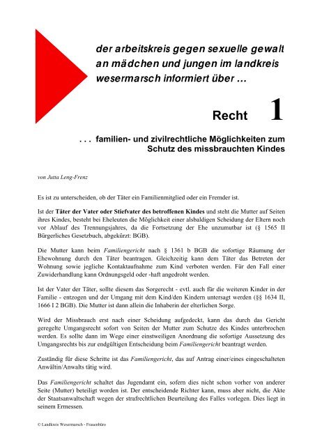Recht Landkreis Wesermarsch