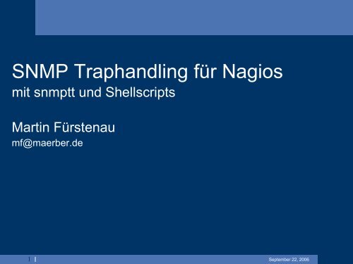 SNMP Trap Handling für Nagios