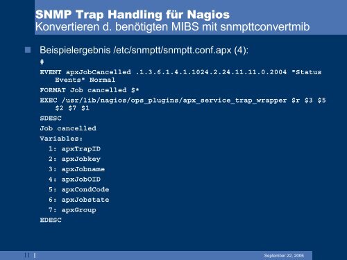 SNMP Trap Handling für Nagios