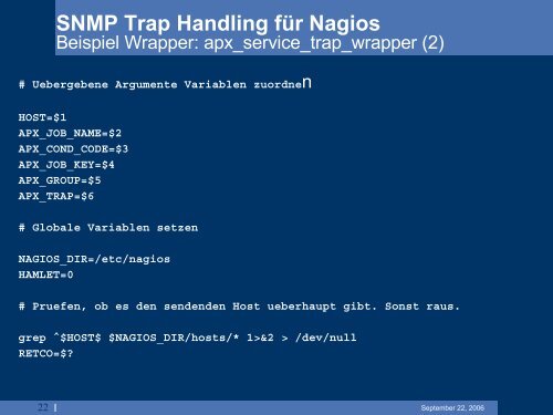 SNMP Trap Handling für Nagios