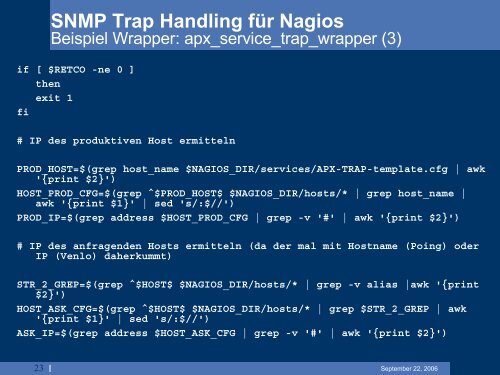 SNMP Trap Handling für Nagios