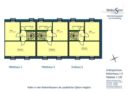 Baubeschreibung, Reihenhäuser