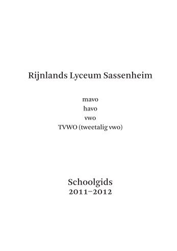 schoolgids 2011-2012.indd - Rijnlands