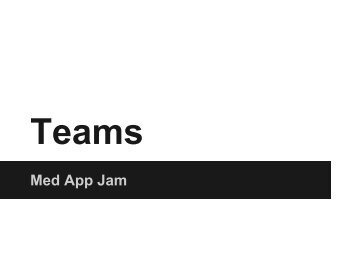 Med App Jam - Student Council