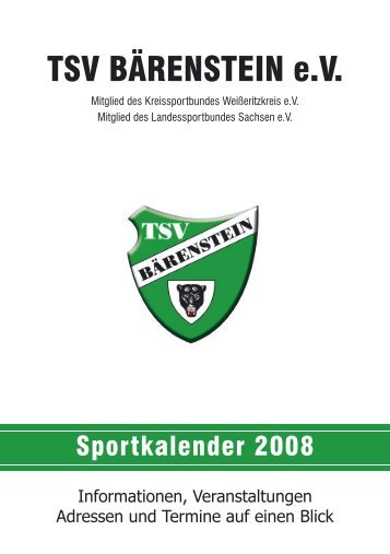 Sportkalender 2008.indd - TSV Bärenstein