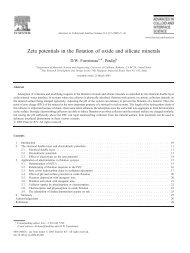 Zeta potentials in the flotation of oxide and silicate minerals - TRDDC