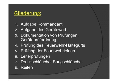 Referat „Geräteprüfung in der Feuerwehr“ - Landkreis Neuburg ...