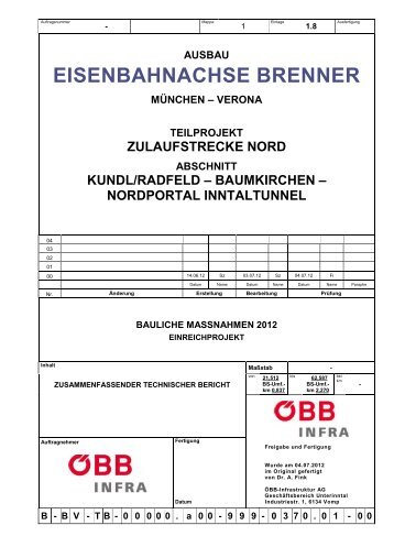 Zusammenfassender Technischer Bericht - Bundesministerium für ...