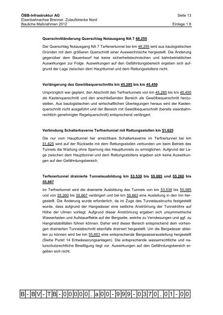 Zusammenfassender Technischer Bericht - Bundesministerium für ...