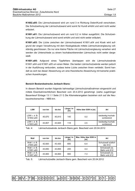 Zusammenfassender Technischer Bericht - Bundesministerium für ...