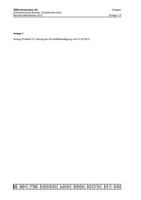 Zusammenfassender Technischer Bericht - Bundesministerium für ...