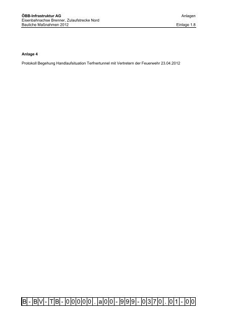 Zusammenfassender Technischer Bericht - Bundesministerium für ...