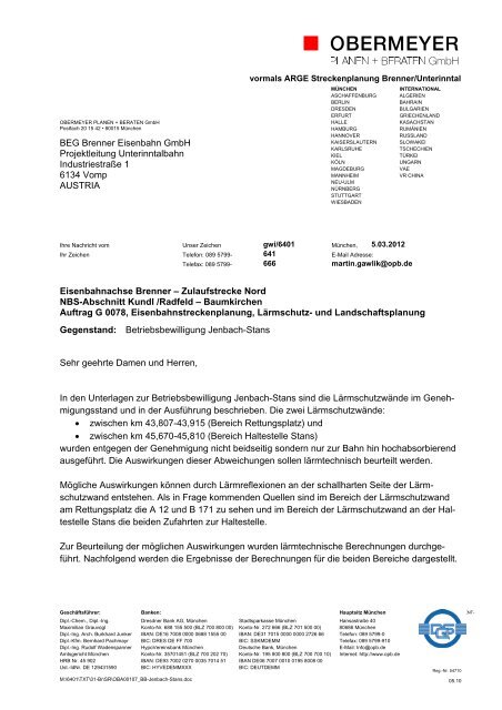 Zusammenfassender Technischer Bericht - Bundesministerium für ...