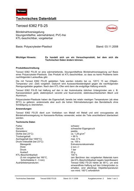 Teorosol Technisches Datenblatt Pet-Tx : Polyethylenterephthalat (PET ...