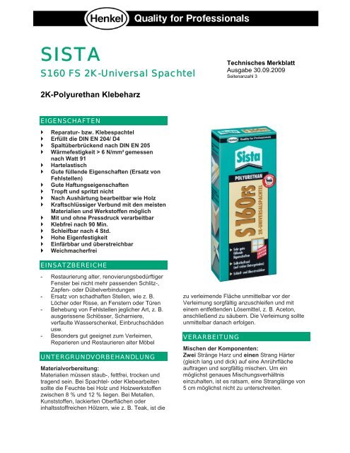 S160 FS 2K-Universal Spachtel - Henkel