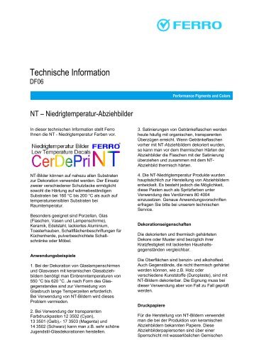 Niedertemperatur-Farben - kliment keramikbedarf