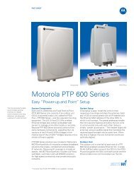 Motorola PTP 600 Series - Meridian Microwave