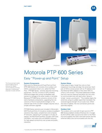Motorola PTP 600 Series - Meridian Microwave
